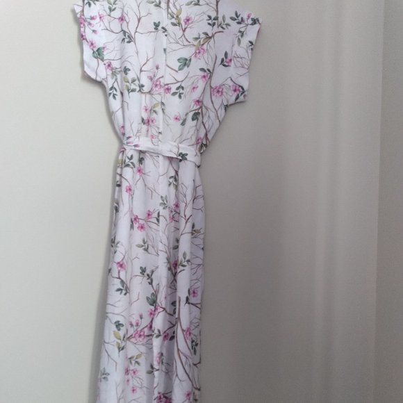 Pretty Piazza Del Tempio Italy, Floral Linen Jumpsuit Size XS - Picture 8 of 11